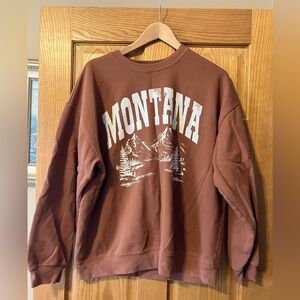 Goodie two sleeves Montana sweatshirt coral brown, xl women’s L